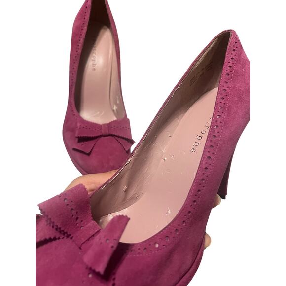 Y2K Apostrophe Magenta High Heels with Bow Detail Size 10 - Picture 4 of 8